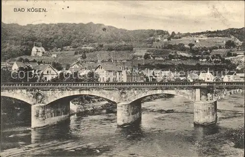 Bad Koesen Ortsblick mit Bruecke Kat. Bad Koesen