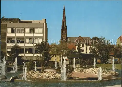 Offenburg Ree Anlagen Evangelische Kirche Kat. Offenburg