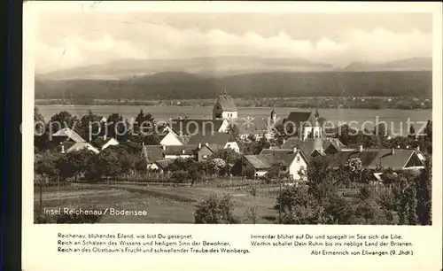 Insel Reichenau Bodensee Mittelzell Panorama Kat. Reichenau Bodensee