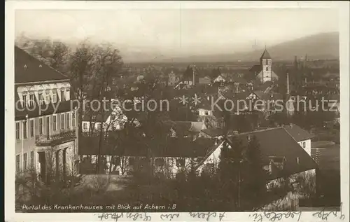 Achern Baden Stadtblick mit Krankenhaus Kat. Achern