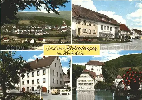 Hohentengen Hochrhein Panorama Strassenpartie Rathaus Weiher Kat. Hohentengen