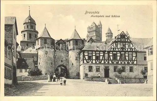 Braunfels Marktplatz Schloss  Kat. Braunfels