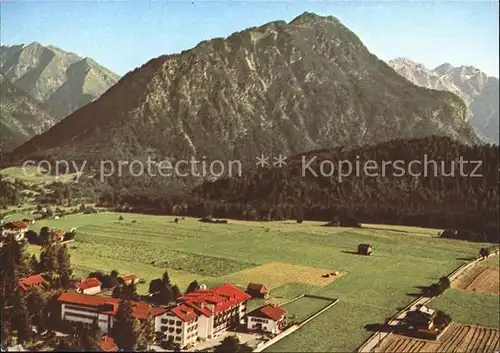 Oberstdorf Fliegeraufnahme Kneippkurhaus Christliches Hopiz Kat. Oberstdorf