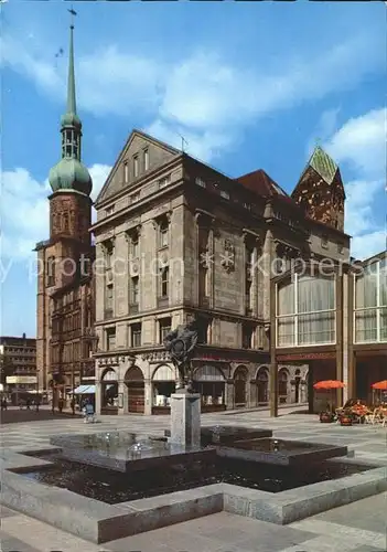 Dortmund Blaeserbrunnen und Reinoldikirche Kat. Dortmund