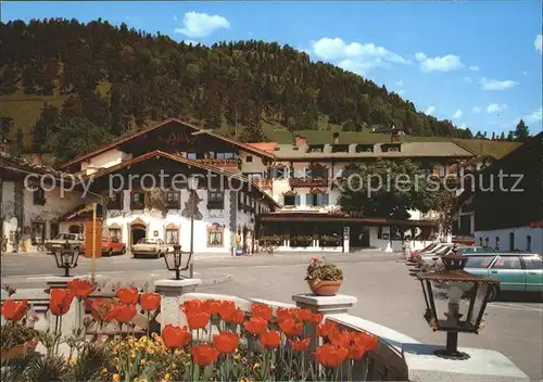 Wallgau Lueftimalerei Hotel Gasthof Post Kat. Wallgau