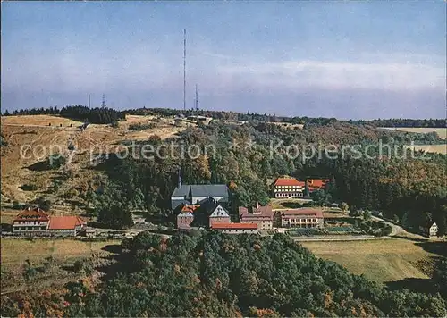 Kloster Kreuzberg Fliegeraufnahme Berggasthof Hohn Kat. Bischofsheim a.d.Rhoen