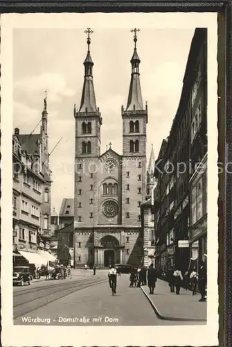 Wuerzburg Domstrasse Dom  Kat. Wuerzburg