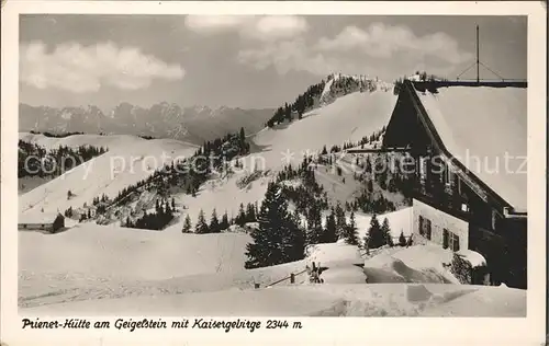 Aschau Chiemgau Priener Huette Geigelstein Kaisergebirge Kat. Aschau i.Chiemgau