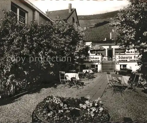 Zell Mosel Hotel Weinhaus Schwarze Katz Terrasse Kat. Zell (Mosel)