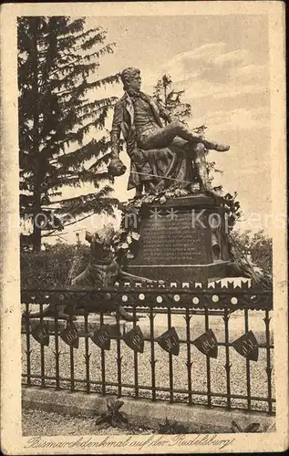 Saaleck Bismarckdenkmal auf der Rudelsburg Kat. Bad Koesen