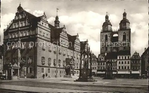 Wittenberg Lutherstadt Marktplatz Rathaus Stadtkirche Lutherstadt / Wittenberg /Wittenberg LKR