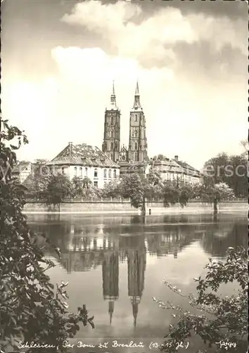 Breslau Niederschlesien Dom an der Oder Kat. Wroclaw