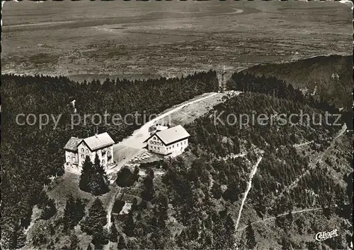 Badenweiler Hotel Hochblauen Blick in die Rheinebene Fliegeraufnahme Kat. Badenweiler