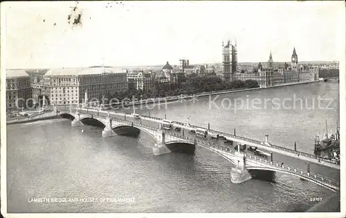 London Lambeth Bridge Houses Parliament Kat. City of London