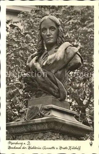 Meersburg Bodensee Denkmal Dichterin Annette Droste Huelshoff Kat. Meersburg