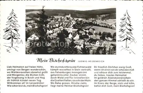 Bischofsgruen Blick Huegelfelsen Gedicht Ludwig Heidenreich Kat. Bischofsgruen