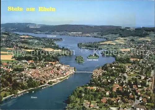 Stein Rhein Fliegeraufnahme Inseli Werd Rhein Untersee Mammern Seeruecken  Kat. Stein Rhein