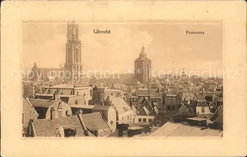 Utrecht Panorama Dom Kirche Kat. Utrecht