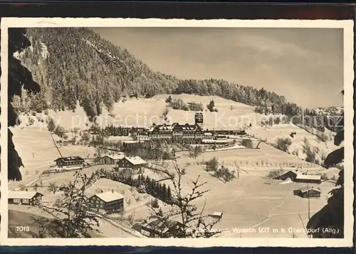 Oberstdorf Sanatorium Wasach Winterpanorama Kat. Oberstdorf