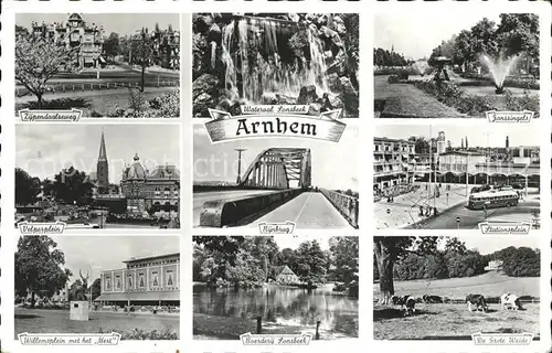 Arnhem Zijpendaalseweg Waterval Sonsbeek Janssingels Rijnbrug Plein Boerderij Weide Kat. Arnhem