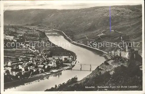 Bernkastel Kues Mit Ruine Landshut Kat. Bernkastel Kues