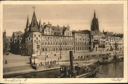 Frankfurt Main Saalhof Mainufer Dom Kat. Frankfurt am Main