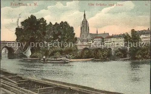 Frankfurt Main Alte Bruecke und Dom Kat. Frankfurt am Main