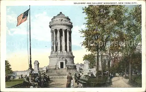 New York City Soldiers and Sailors Monument Flag Riverside Drive / New York /