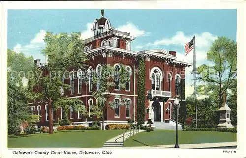 Delaware Ohio County Court House Flag Monument Kat. Delaware