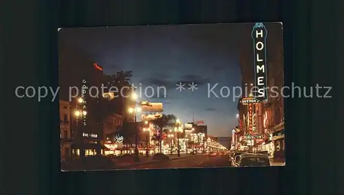 New Orleans Louisiana Canal Street at night Kat. New Orleans