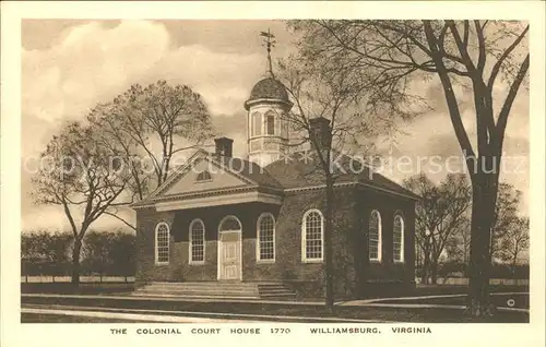 Williamsburg Virginia Colonial Court House 18th Century Historic Building Kat. Williamsburg