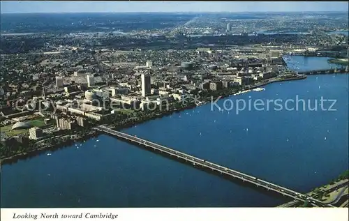 Boston Massachusetts Longfellow Bridges Charles River Cambridge aerial view Kat. Boston