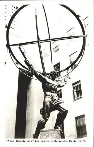 New York City Atlas sculptured by Lee Lawrie in Rockefeller Center / New York /