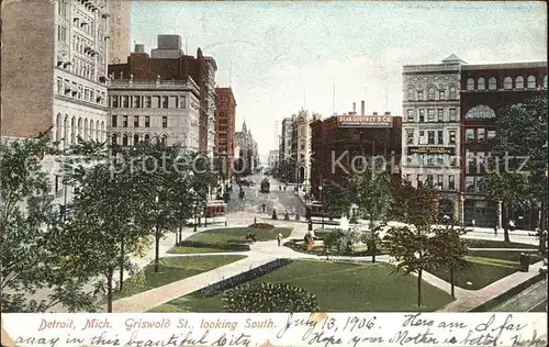 Detroit Michigan Griswold Street looking South Kat. Detroit