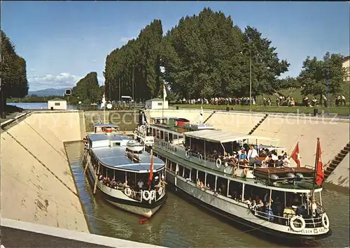 Augst Fahrgastschiffe in der Schleuse Kat. Augst