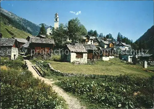 Bosco Gurin Walserdorf Ortsblick Kat. Bosco Gurin