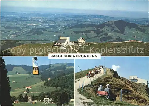 Gonten Panorama Luftseilbahn Jakobsbad Kronberg Kat. Gonten