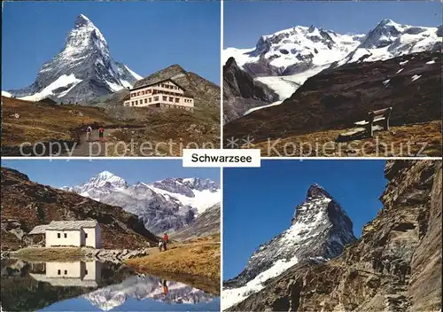 Schwarzsee Sense Hotel Schwarzsee Matterhorn Mt Rosa Kapelle Schwarzhorn Kat. Schwarzsee