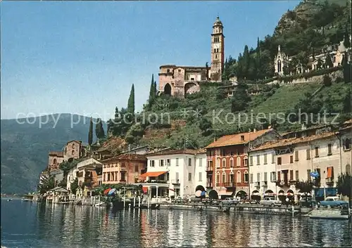 Morcote TI Ortsansicht mit Kirche / Morcote /Bz. Lugano