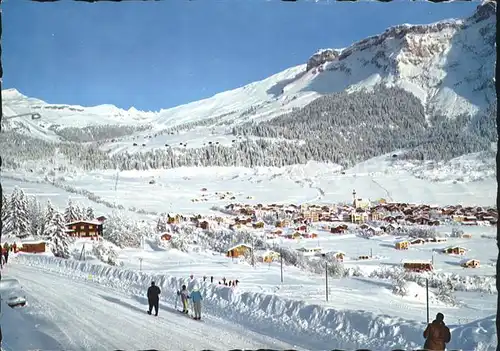 Flims Dorf mit Segnespass Kat. Flims Dorf