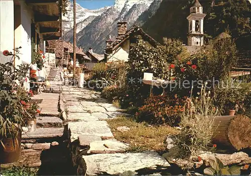 Sonogno Dorfpartie Valle Verzasca Kat. Sonogno