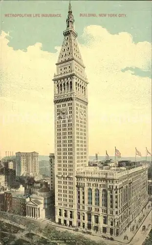 New York City Metropolitan Life Insurance Building Skyscraper / New York /