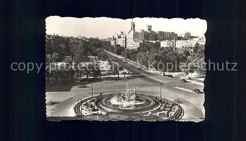 Madrid Spain Plaza de Canovas del Castillo y Paseo del Prado Fuente Kat. Madrid