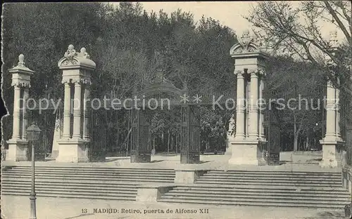 Madrid Spain Parque Retiro Puerta de Alfonso XII Kat. Madrid