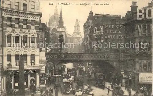 London Ludgate Circus Traffic Kat. City of London