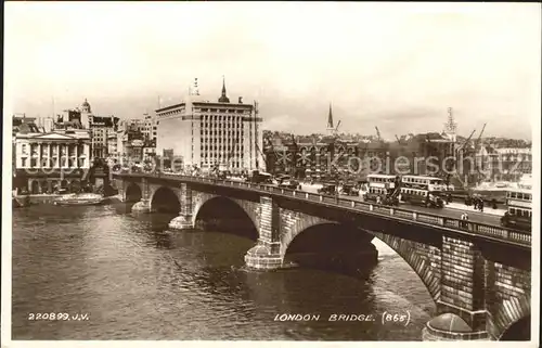 London London Bridge Thames Valentine s Post Card Kat. City of London