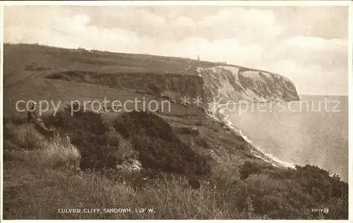 Sandown Isle of Wight Culver Cliff Valentine s Post Card Kat. Isle of Wight