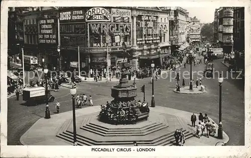 London Piccadilly Circus Monument Kat. City of London