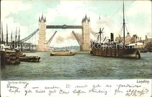 London Tower Bridge Thames Steamer Kat. City of London