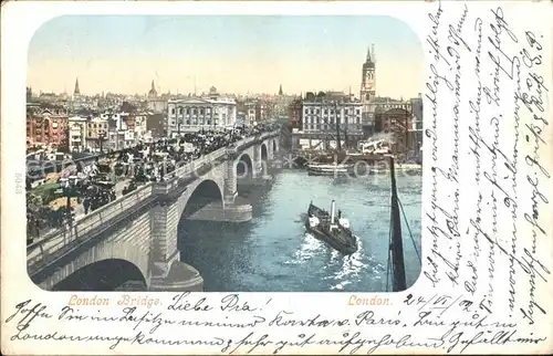 London London Bridge Thames Steamer Kat. City of London